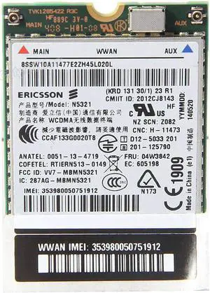 JAENFONG Ericsson N5321GW Wireless 3G WWAN NGFF Card For IBM X230s X240 W540 FRU 04W3842
