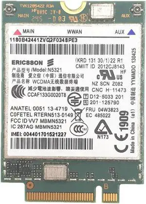 JAENFONG N5321 n5321gw Mobile Broadband HSPA+ NGFF FRU:04W3823 for x1 carbon X230s X240S t431s T440 S540 W540