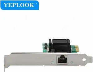 JAENFONG PCIe x1 10/100/1000Mbps 1 Gigabit RJ45 Network Card Server Controller Adapter Chipset Intel 82574 NIC PCI Express Interface Card
