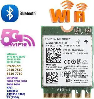 JAENFONG AC8260 8260NGW 8260AC Intel Wireless-AC 8260 867Mbps Bluetooth 4.2 Dual Band 2.4+5GHz NGFF M.2 WIFI Card