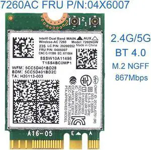 JAENFONG New ThinkPad X240 T540 WiFi Card Intel Dual Band Wireless-AC 7260 FRU 04x6007