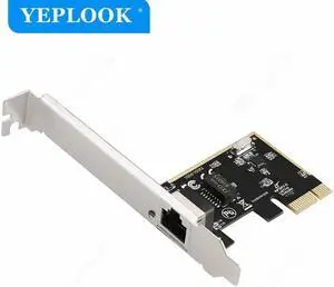 JAENFONG PCIe 1X Single RJ45 Lan Card 10/100Mbps PCI Express Network Card Controller Chipset Realtek8106E For Desktop PC Computer
