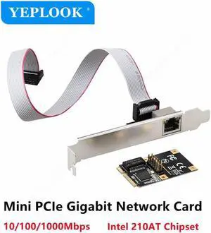 JAENFONG Mini PCI-E 1x RJ45 10/100/1000Mbps Gigabit High Speed Fast Ethernet Network Card Intel 210AT Chipset Stable for Desktop