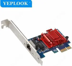 JAENFONG PCIe 1X RJ45 Network Card 10/100/1000Mbps 1Gbps Fast Ethernet Lan Card Boardcom BCM5721&5751 Chipset Support ROS,ESXi TXA107