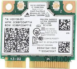 JAENFONG 7260AC Dual Band 2.4 5Ghz 300M+867Mbps 802.11ac/a/b/g Mini PCI-E Wifi Card For IBM S1 S440 S540 E440 E540 E540 X140E E63Z E93Z E73
