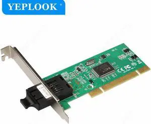 JAENFONG PCI 10/100Mbps Fiber Lan Card Single Port RJ45 Chipset ICplus100A Ethernet Controller WOL Support PXE for Computer Desktop