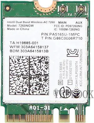 JAENFONG 7260AC Wireless-AC 7260 7260NGW Dual band 2.4G/5G NGFF M.2 2x2 802.11ac 867Mbps Wifi + Bluetooth BT 4.0 Wlan WiFi Network Card JAENFONG 7260AC Wireless-AC 7260 7260NGW Dual band 2.4G/5G NGFF M.2 2x2 802.11ac 867Mbps Wifi + Bluetooth BT 4.0 Wlan WiFi Network Card