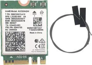 JAENFONG With Antennas set Intel AX200 NGFF Wifi 6 Bluetooth 5.0 Card AX200NGW 802.11ac/ax Dual Band Wireless ngff card