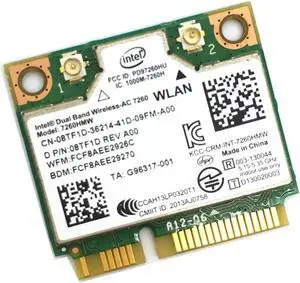 JAENFONG Wireless Wifi Card Dual Band For Intel 7260 AC 7260HMW Mini PCI-E 867Mbps 802.11ac 2.4G/5Ghz Bluetooth 4.0 For Laptop