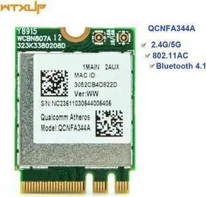 JAENFONG Wireless Adapter Card for Qualcomm For Atheros Wireless AC Wi-Fi QCNFA344A NFA344A Dual Band+BT4.1 bluetooth 4.1 NGFF Card JAENFONG Wireless Adapter Card for Qualcomm For Atheros Wireless AC Wi-Fi QCNFA344A NFA344A Dual Band+BT4.1 bluetooth 4.1 NGFF Card