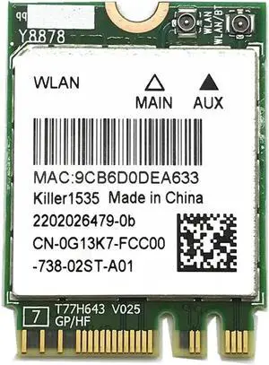 JAENFONG For Bigfoot Killer Wireless-AC 1535 Atheros QCNFA364A NGFF Dual band Killer 1535 802.11ac M.2 Wireless Card+Bluetooth 4.1