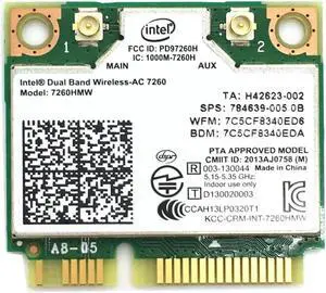 JAENFONG 7260HMW Dual Band Wireless Intel 7260 7260HMW 802.11ac 867Mbps Bluetooth 4.0 Wireless WIFI Card Mini-PCIE for 840 ZBOOK 14 15 17