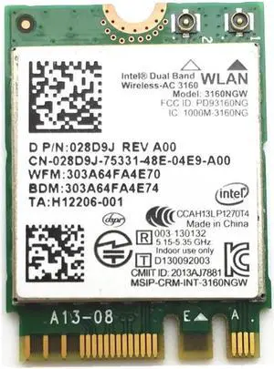 JAENFONG For 3160NGW Intel 3160 Dual Band Wireless AC + Bluetooth4.0 Mini NGFF wifi card 802.11AC Wireless Wifi Card