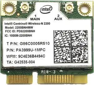 JAENFONG For Intel Centrino Wireless-N 2200 2200BNHMW 802.11b/g/n 300 Mbps 2x2 Wi-Fi Card