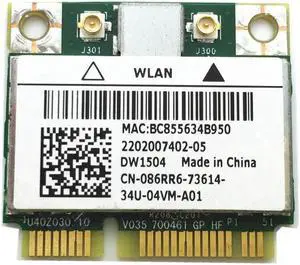 JAENFONG For E5530 E6330 E6430 E6230 Wireless 1504 DW1504 BCM94313HMG2L WiFi 802.11 b/g/n Half-Height MINI PCI-E Card