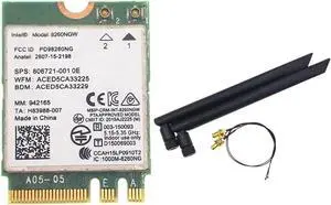 JAENFONG With 6DBI Dual Band MHF4 RP-SMA Antennas set + Wireless-AC Intel 8260 8260NGW NGFF wifi 867Mbps 802.11ac Bluetooth 4.2 Card