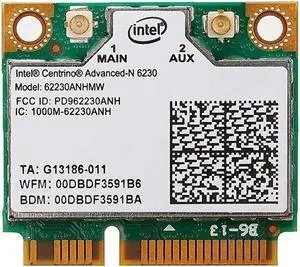 JAENFONG Wireless Card Wifi + Bluetooth 3.0 Intel 6230 6230AN 62230ANHMW 300Mbps 802.11 a/b/g/n Mini PCI-E 2.4GHZ/5GHZ