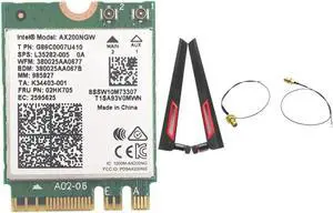 JAENFONG With AC88U 8dbi Antennas set + Wireless Intel Wi-Fi AX200 Bluetooth 5.0 802.11ax/ac MU-MIMO 2x2 Wifi NGFF Card AX200NGW JAENFONG With AC88U 8dbi Antennas set + Wireless Intel Wi-Fi AX200 Bluetooth 5.0 802.11ax/ac MU-MIMO 2x2 Wifi NGFF Card AX200NGW