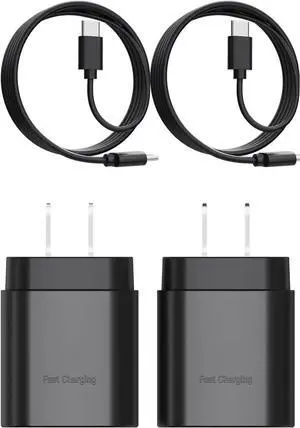 JAENFONG USB C Charger Fast Charging Block Type-C Power Adapter. The Mobile Phone Charger is Suitable for Galaxy S25/S24 S23 S22 S21 Ultra/S20/S20 Ultra/Note 20 Ultra Android (Black)