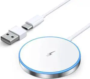 JAENFONG Magnetic Wireless Charger 15W Fast Charging Mag-Safe Charger for iPhone 15/14/13/12 Pro/Max/Plus/Mini and AirPods 3/2/Pro 2/Pro Portable Magnet Charger Pad with Dual Charging Ports
