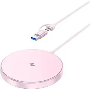 Magnetic Wireless Charger 15w Compatile with MagSafe Charger/iPhone 16/16 Pro/16 Plus/16 Pro Max/iPhone 15 Pro Max Plus/iPhone 14 13 12 Series Wireless Mag Safe Charging Pad Mag Charger
