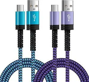 USB Type C Charger Cable [2-Pack 6FT]Android Charger Cable USB C Fast Charging Cable Cord for Galaxy S24/A54/A34/A14/S23Ultra/S21 FE Z Fold 5/4 Z Flip 5/4Google Pixel 8Pro/8/7Pro/7/6a/6 Pro/5