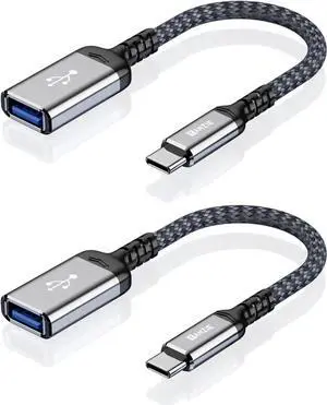 JAENFONG 2-Pack USB-C Female to USB-A Female Adapter - Compatible with iPhone 15 Pro/Max MacBook Pro/Air iPad Pro Google Pixel Galaxy