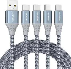 USB C Cable 4pack 10ft 3.1A Fast Charging Cable USB Type C Charger Cord Nylon Braided Compatible with Galaxy A10e A20 A50 A51 A71 S10 S9 S8 Plus S10E Note 20 10 9 8 Moto G7 G8