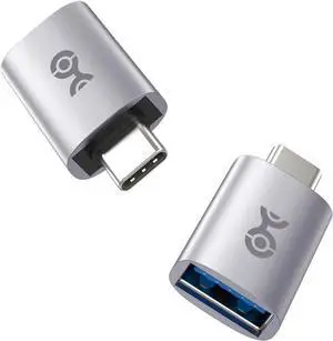 JAENFONG 2-Pack 10Gbps USB C to USB Adapter Male to Female for High-Speed Data Transferring & Fast Charging Reversible USBC USBA to USBC Adapter for iPhone 16/15 iPad Pro Galaxy S23