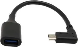 USB C OTG Cable Type C 3.1 Male Cable SinLoon High Speed USB 3.0 (Type A) Female to USB 3.1 C (Type C) Male Left or Right 90 Degree Angle OTG Sync & Charge Converter Adapter Cable Cord(3.0F-CM 7inch)