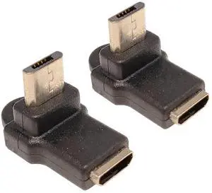 JAENFONG Micro USB 2.0 5Pin Male to Female M to F Extension Connector Adapter Long Plug Connector 90 Degree Right & Left Up Down Angled (DO)