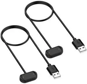 for Amazfit GTR 2 Charger USB Charging Cable for T-Rex Pro GTR 2e GTS 2 GTS 2e GTS 2 / GTS 4 Mini Bip 5 Bip 3 Bip U Pro Zepp E/Z Smartwatch (2-Pack 3.3ft/100cm)