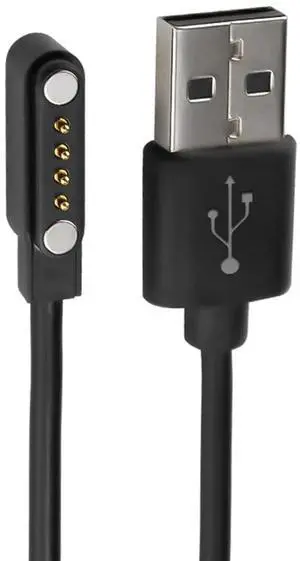 2 Packs Replacement Magnetic Charging Cable for Bone Conduction Headphones USB Charger Cord for 4-pin Interface Bone Conduction Headphones Smartbands and Smartwatches (7.62mm Pitch)