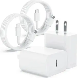 iPhone 16 15 Charger Fast Charging Type C Chargers USB C Charger Block iPhone 16 Chargers with 2 Pack 6FT Cable for iPhone 16/16 Pro/16 Pro Max/15/15 Plus/15 Pro/15 Pro Max/iPad Pro/AirPods