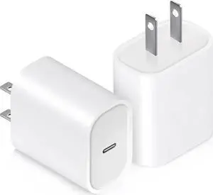 USB C Charger Block 20W PD 3.0 Fast Charging Wall Charger USBC Power Adapter Type C Brick Cube for iPhone 16/16Pro/16Pro Max/16Plus/15/14/13/12/11 iPad Google[2 Pack]