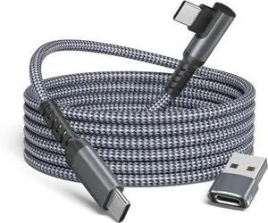 JAENFONG iPhone 16e 15 Pro Max Plus Charger Cable 3.3FT USB C to Type C Cord 100W Right Angle 90 Degree with USB Adapter PD Fast Charging Cord for S25 S24 iPad mini 8 iPad 12th Air 7th