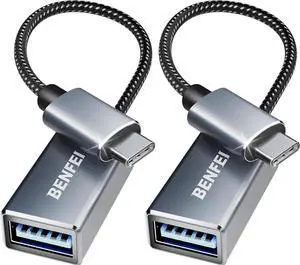 JAENFONG USB C to USB 3.0 Adapter 2 Pack USB C to A Male to Female Adapter Compatible with iPhone 15 Pro/Max MacBook Pro/Air 2023 iMac S23 XPS 17
