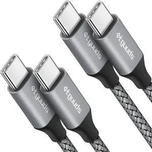 USB C to USB C Cable 4ft 2-Pack 60W USBC to USBC Cord Type C to C Charger Cable Fast Charging for iPhone 16/15 Pro Max/Plus/Pro for MacBook Pro Air/iPad for Galaxy S24 S23