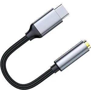 JAENFONG 3.5mm 1/8 Inch Aux to USB C Audio Headphone Jack Adapter - Type C/USBC to Aux Converter Dongle Cable for iPhone 15/16 iPad MacBook Galaxy Google Pixel Moto LG PC Laptop