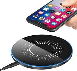 30W Fast Wireless Charger Pad Wireless Charging Compatible with Galaxy S22/S22+/S21/S20/S10 Fast Charger Compatible with iPhone 13/14/12/11 Series