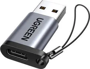 JAENFONG 10Gbps USB C Female to USB Male Adapter Type C to USB A Charger Cable Converter Compatible with Watch iPhone 15 14 13 AirPods 3 MacBook Galaxy Google Pixel etc Gray