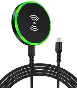 Magsafe Charger Wireless Charger Pad Fast Charging for Android Galaxy S25Ultra/S25/S24 FE/S23/S22/S21/Z Flip 6/5 15W Max Fast Magnetic Wireless Charger Stand for iPhone 16/15/14/13/12