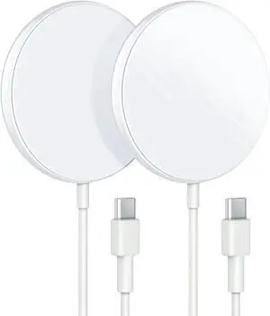 Magnetic Wireless Charger 2-Pack for iPhone Wireless Charger Pad Max Fast for Magsafe Phone Adapter for iPhone 16/16 Plus/16 Pro/16 Pro Max/15/15 Pro/15 Plus/ 14/13 Series/ 2