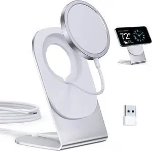 Magnetic Wireless Charger Mag-Safe Charger for iPhone 16/15/14/13/12 Series Convertible Magnet Wireless Charging Stand/Pad with 5ft Cable for iPhone and AirPods 2/3/Pro 2/Pro