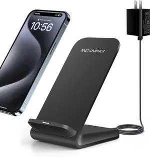 20W Fast Wireless Charger Wireless Charging Stand Compatible with iPhone 16 Pro 15 Pro 15 14 13 12 11 Series/X/XS Phone Charger for Galaxy S25/S24/S23/S22/Note 20 Pixel 8/7 Pro/LG G8 etc