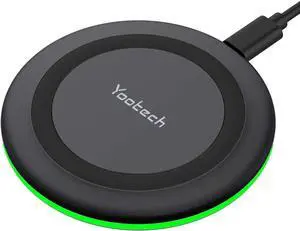 Yootech Wireless Charger 10W Max Fast Wireless Charging Pad Compatible with iPhone 16e/16/16 Plus/16 Pro Max/15/14/13/SE 2022/12/11/X/8 Galaxy S22/S21/S20 for 2(No AC Adapter)