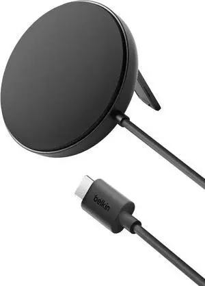 Magnetic Wireless Charging Pad 15W w/Pop-Up Stand - MagSafe-Compatible Qi2-Certified Wireless Charger for iPhone 16 Series Galaxy S25 Series AirPods (No PSU) - Black