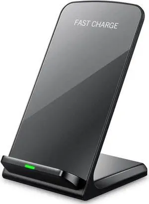 Fast Wireless Charger Stand for Galaxy S25 S24 S23 S22 Ultra/S21/Note 20/S20/S10+/S10e/S9/ S8+/S7 Edge Note 9/8 Qi Charging Dock for iPhone 16 15 14 13 12 11 Pro Max Mini Xs Xr 8 Plus SE