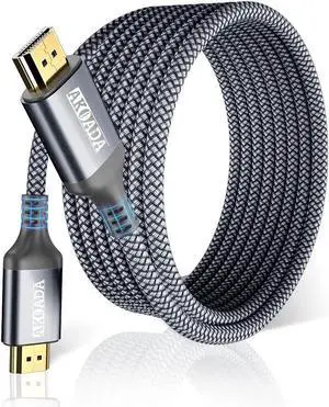 JAENFONG 4K HDMI Cable 15FT 18Gbps High Speed HDMI 2.0 Braided Cable 4K-60Hz HDR Ultra HD 2K 1080P ARC Compatible with TV PC PS5/4/3 Projector Monitor ect.