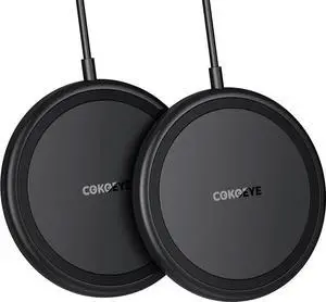 Wireless Charger 15W Max Fast Wireless Charging Pad 2-Pack Compatible with iPhone16/16Plus/16Pro /16ProMax/iPhone15/15Pro/15Plus/14/13/12/ S24 /S24Ultra/S23Ultra/S22/S21 2